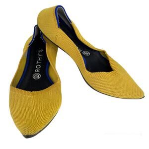 Rothy’s The Point Slip-On Flats Marigold Yellow Gold 9 Washable